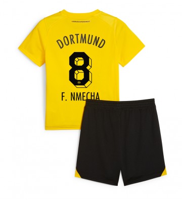 Borussia Dortmund Felix Nmecha #8 Koszulka Podstawowych Dziecięca 2023-24 Krótki Rękaw (+ Krótkie spodenki)